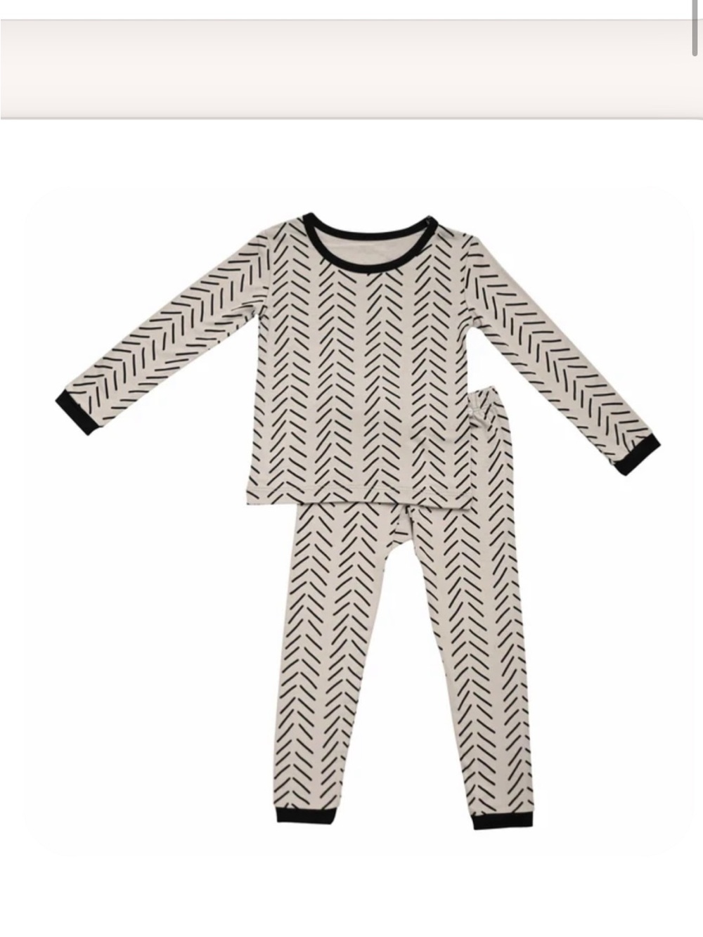 Kyte Baby Long-Sleeve Pajama Set- Khaki Herringbone